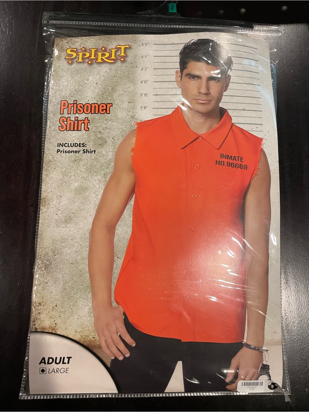 Spirit Orange Sleeveless Prisoner Shirt Costume